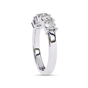 Lab Grown Diamond 5 Stone Wedding Band Rings for Women