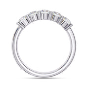 Lab Grown Diamond 5 Stone Wedding Band Rings for Women