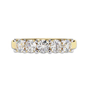 Lab Grown Diamond 5 Stone Wedding Band Rings for Women