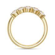 Lab Grown Diamond 5 Stone Wedding Band Rings for Women