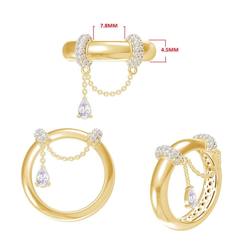 Elisabeth Ring, 14K Solid Gold & Lab Grown Diamonds