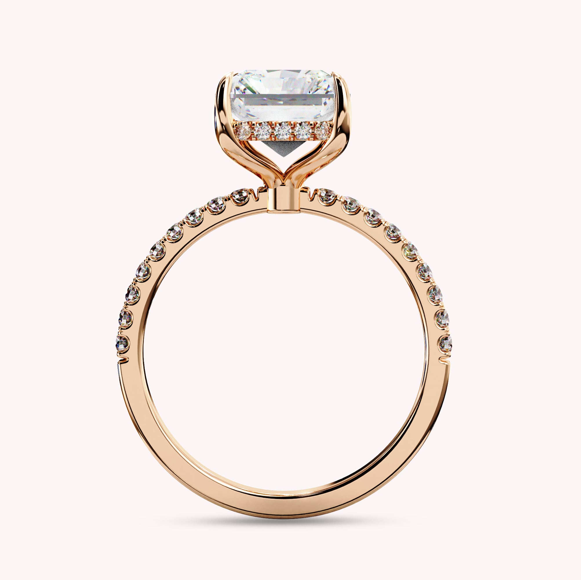 Radiant Cut Solitaire Lab Grown Diamond Engagement Ring