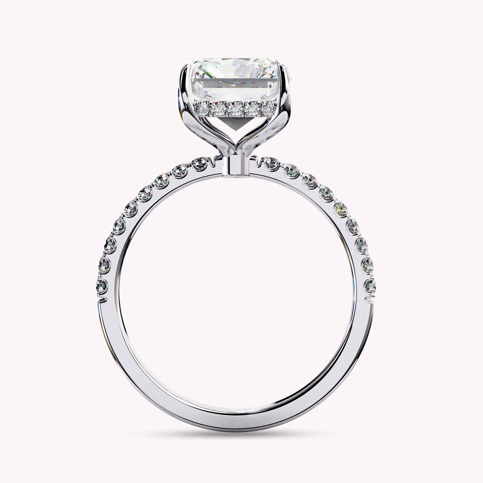 Radiant Cut Solitaire Lab Grown Diamond Engagement Ring