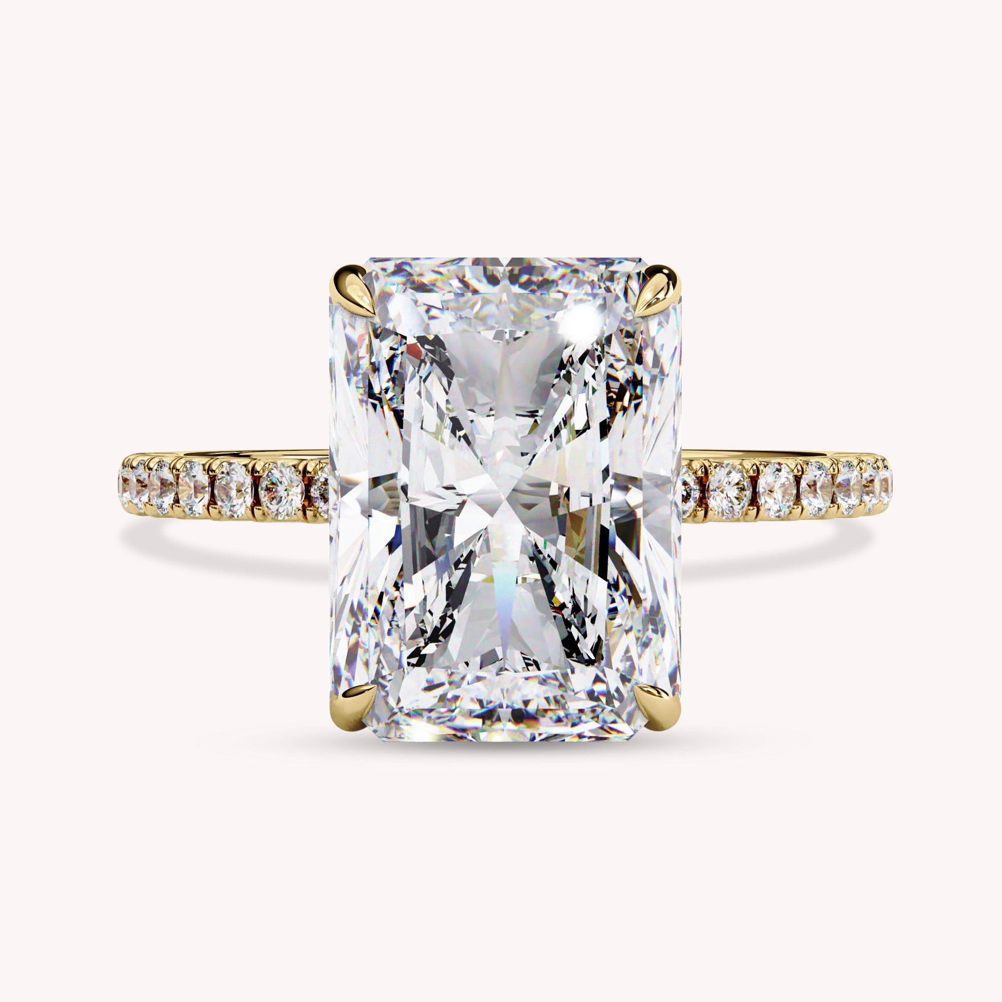 Radiant Cut Solitaire Lab Grown Diamond Engagement Ring