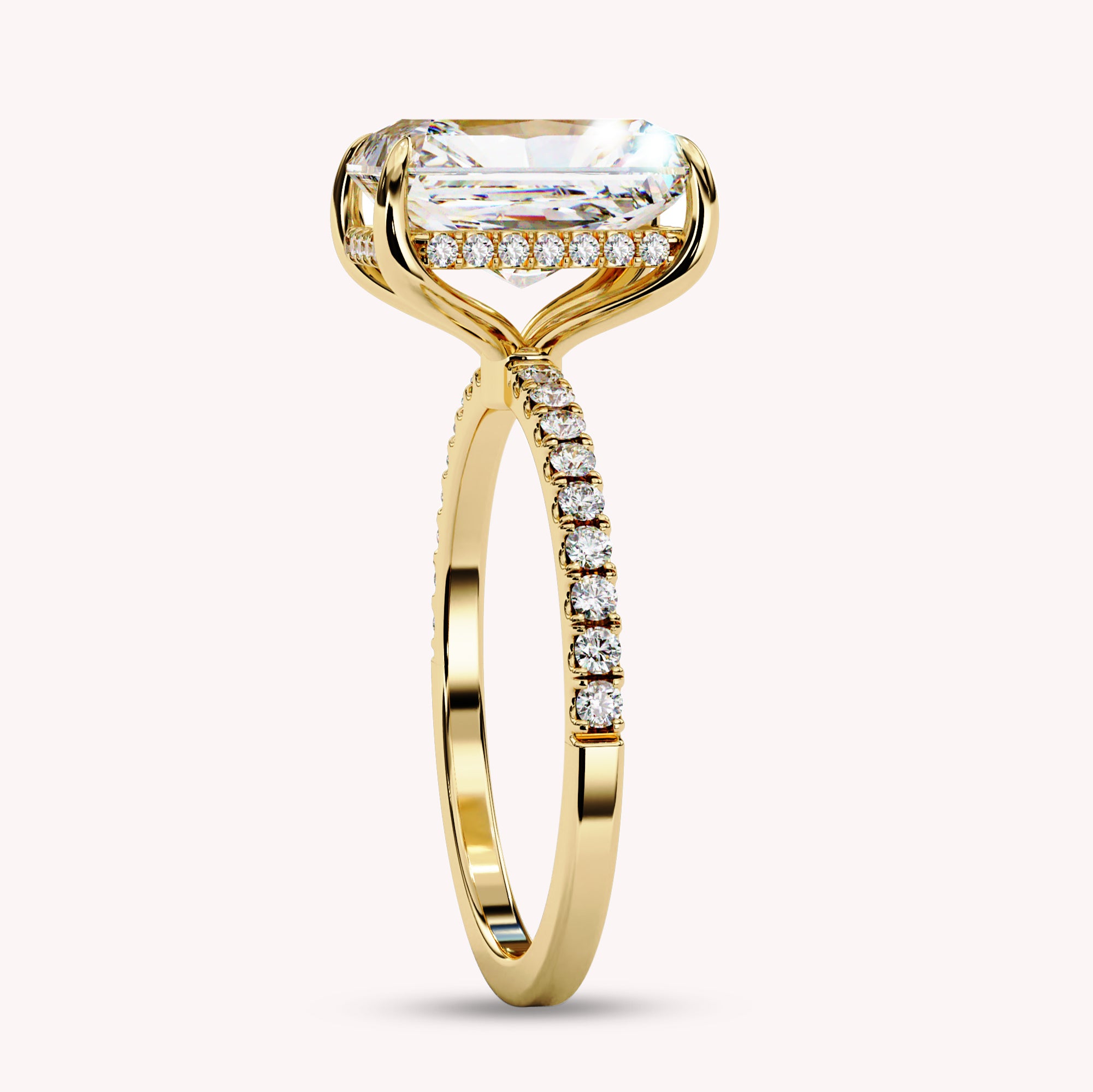 Radiant Cut Solitaire Lab Grown Diamond Engagement Ring