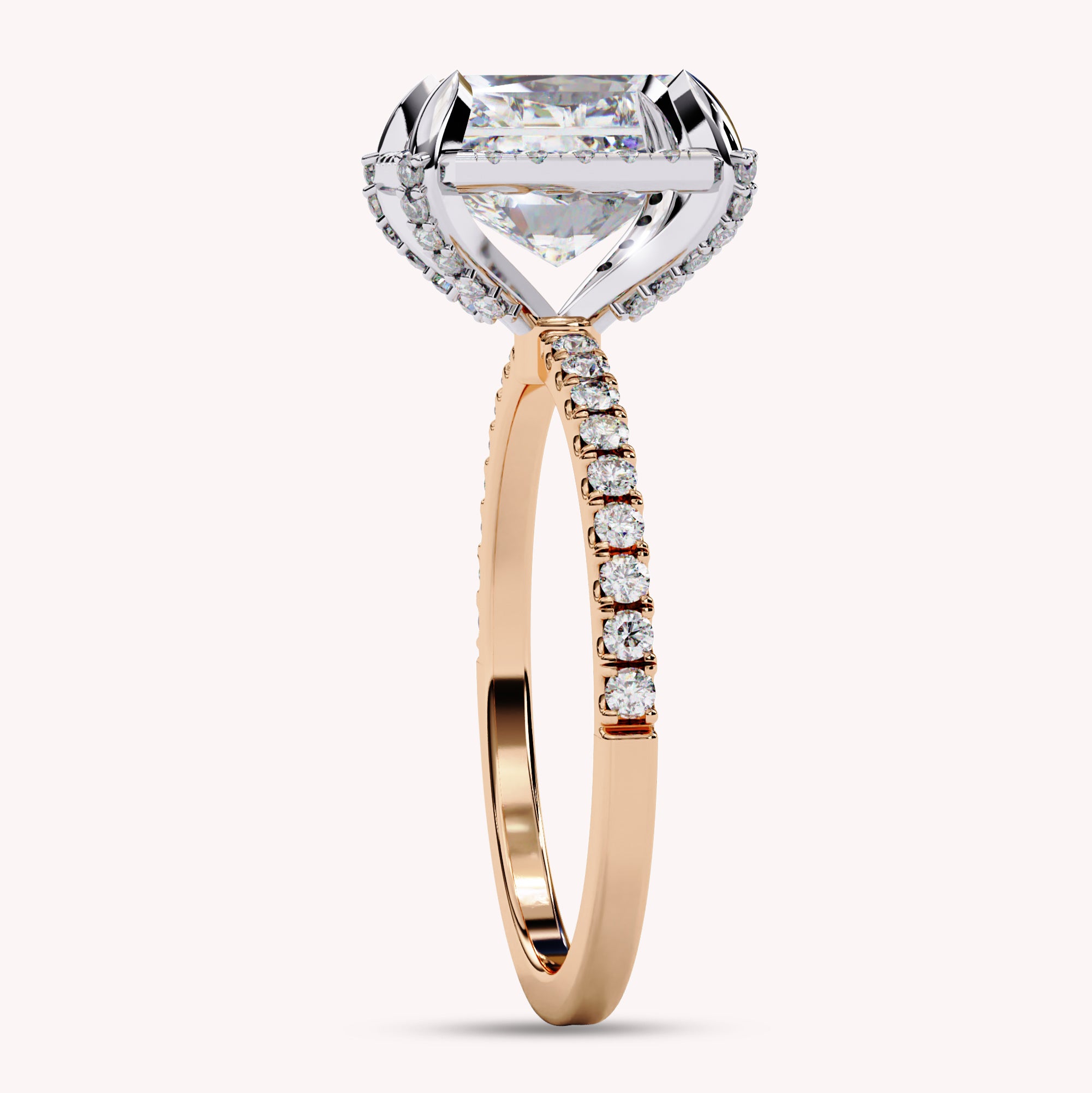 Radiant Cut Solitaire Lab Grown Diamond Engagement Ring