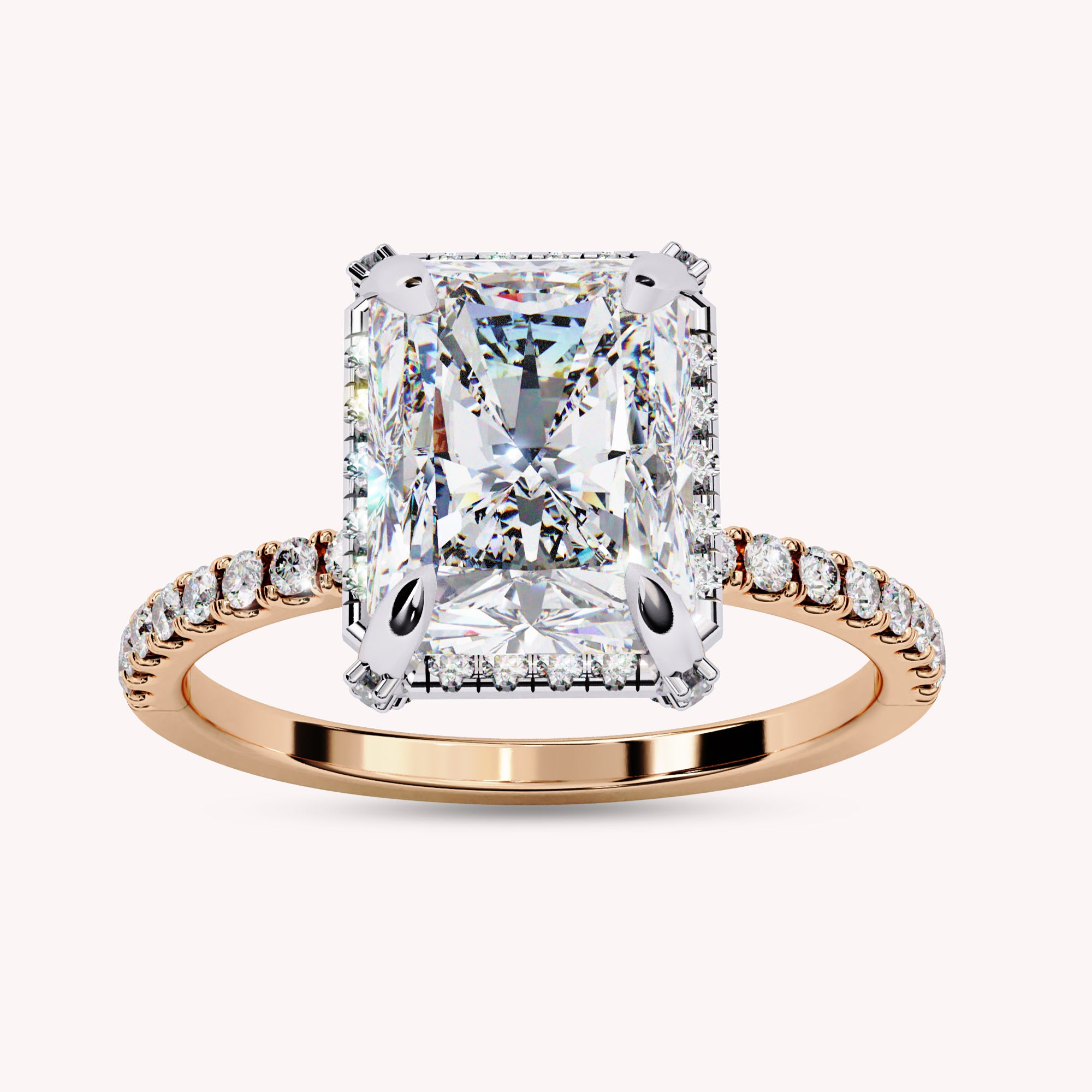 Radiant Cut Solitaire Lab Grown Diamond Engagement Ring