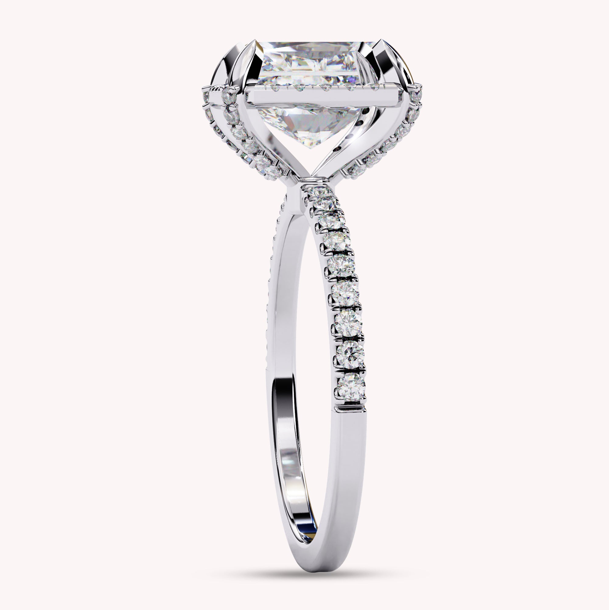 Radiant Cut Solitaire Lab Grown Diamond Engagement Ring