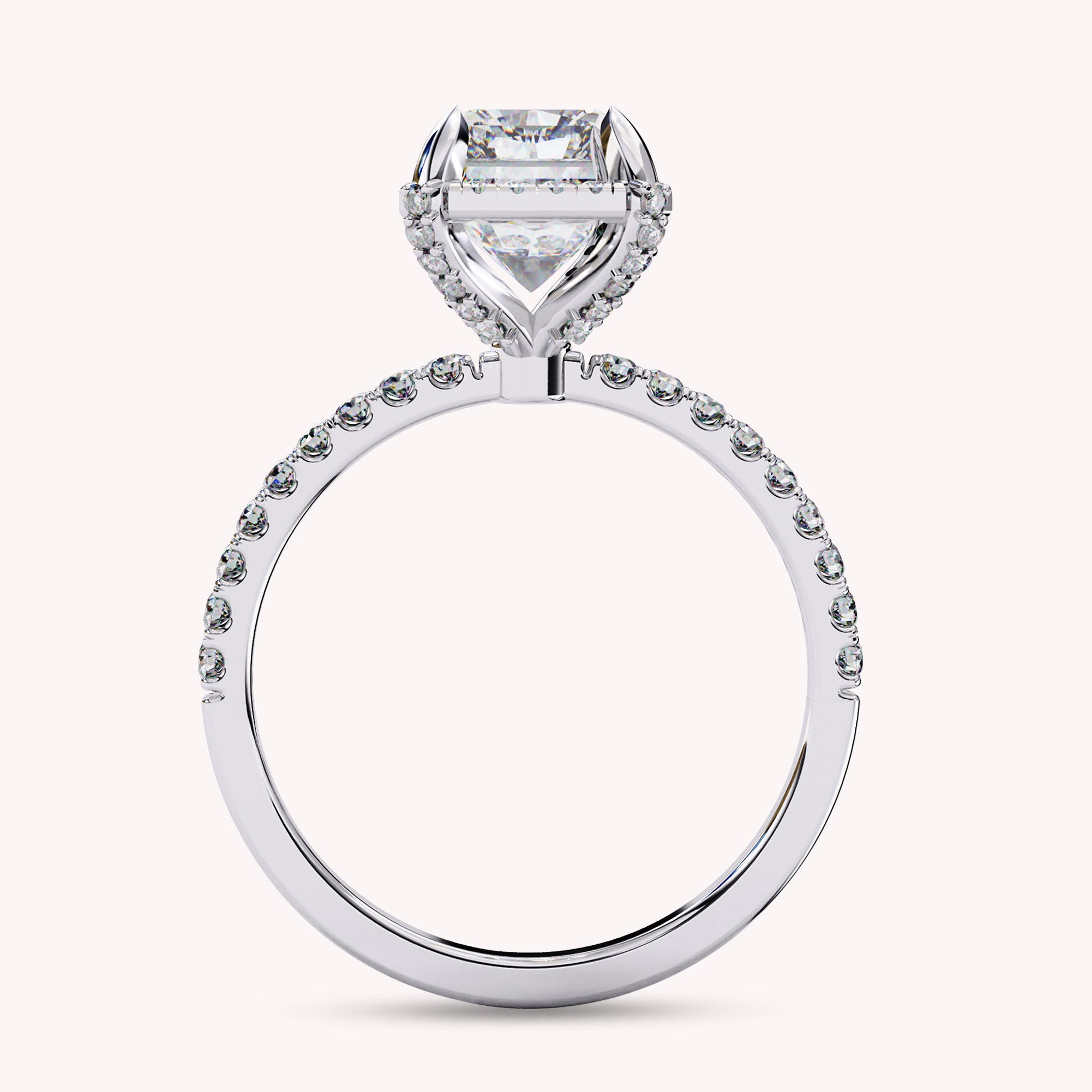 Radiant Cut Solitaire Lab Grown Diamond Engagement Ring