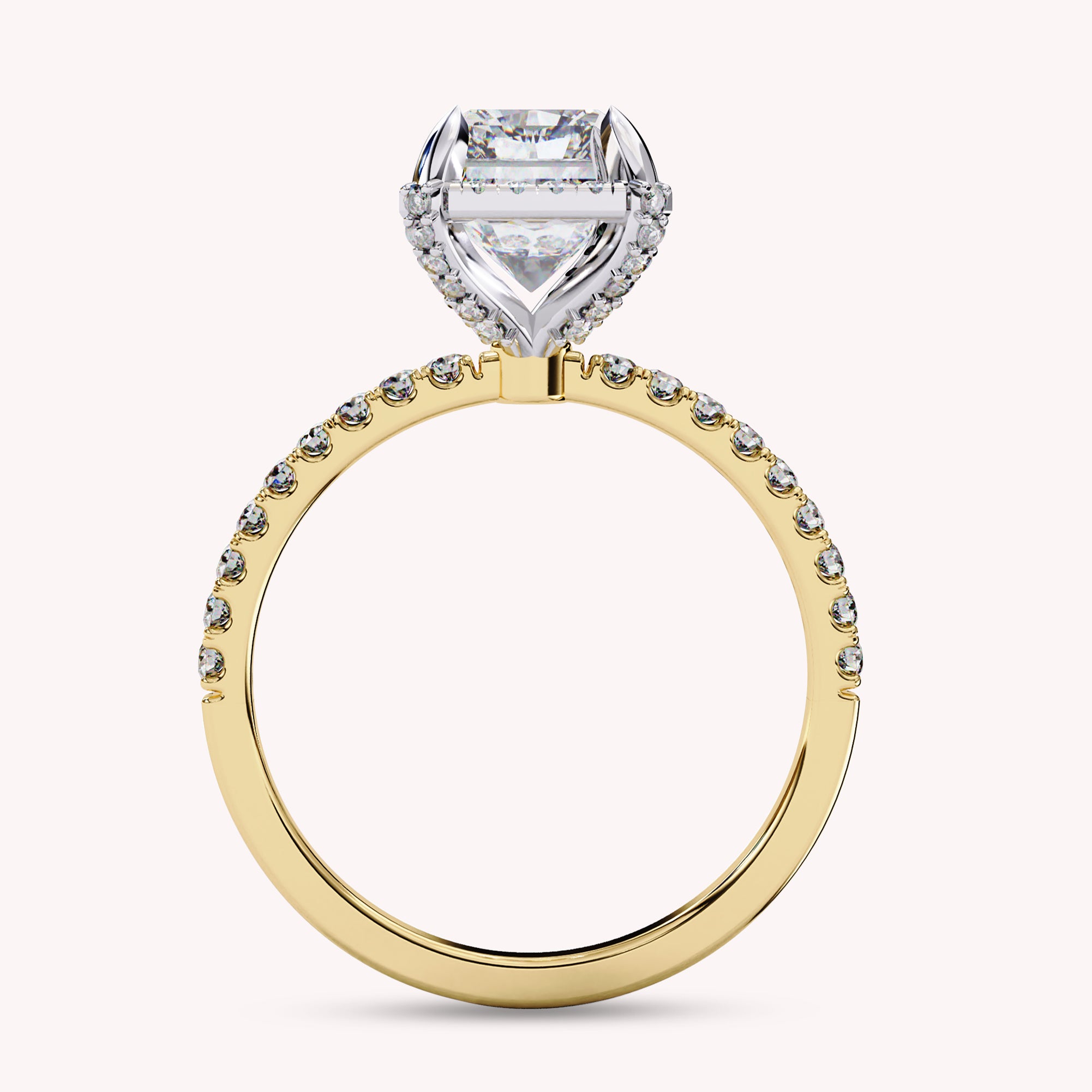 Radiant Cut Solitaire Lab Grown Diamond Engagement Ring