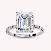 Lab Grown Diamond Emerald Cut Solitaire Engagement Ring