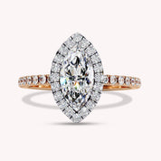 Marquise Cut Solitaire Lab Grown Diamond Engagement Ring