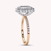 Solitaire Halo Lab Grown Diamond Engagement Ring