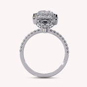 Solitaire Halo Lab Grown Diamond Engagement Ring