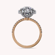 Halo Hidden Solitaire Round Lab Grown Diamond Ring