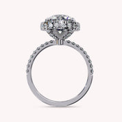 Halo Hidden Solitaire Round Lab Grown Diamond Ring