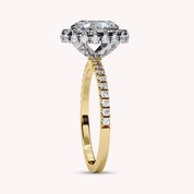 Oval Cut Halo Solitaire Lab Grown Diamond Promise Ring