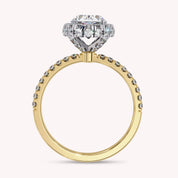 Oval Cut Halo Solitaire Lab Grown Diamond Promise Ring