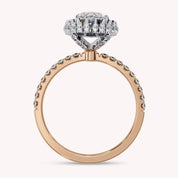 Marquise Cut Halo Solitaire Lab Grown Diamond Engagement Ring