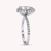 Teardrop Halo Solitaire Lab Grown Diamond Engagement Ring