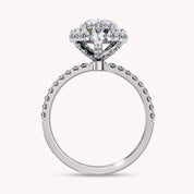 Teardrop Halo Solitaire Lab Grown Diamond Engagement Ring