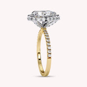 Teardrop Halo Solitaire Lab Grown Diamond Engagement Ring