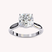 Cushion Cut 4-Prong Solitaire Lab Grown Diamond Engagement Ring