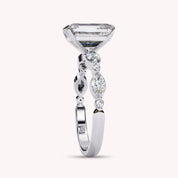 Emerald Cut Solitaire Lab Grown Diamond Engagement Ring