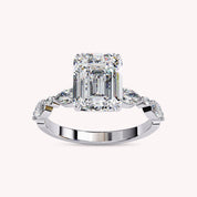 Emerald Cut Solitaire Lab Grown Diamond Engagement Ring