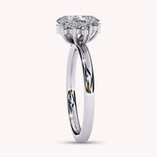 Solitaire Cluster lab Grown Diamond Engagement Ring