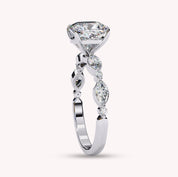 8mm Cushion Cut Solitaire Lab Grown Diamond Engagement Rings