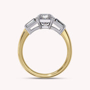 3 Stone Emerald Cut Lab Grown Diamond Promise Ring