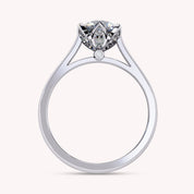 Solitaire Floral 7MM lab Grown Diamond Promise Rings