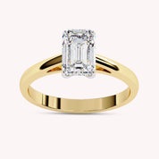 7.5X5MM Emerald Cut Lab Grown Diamond Promise Rings