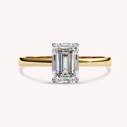 7.5X5MM Emerald Cut Lab Grown Diamond Promise Rings