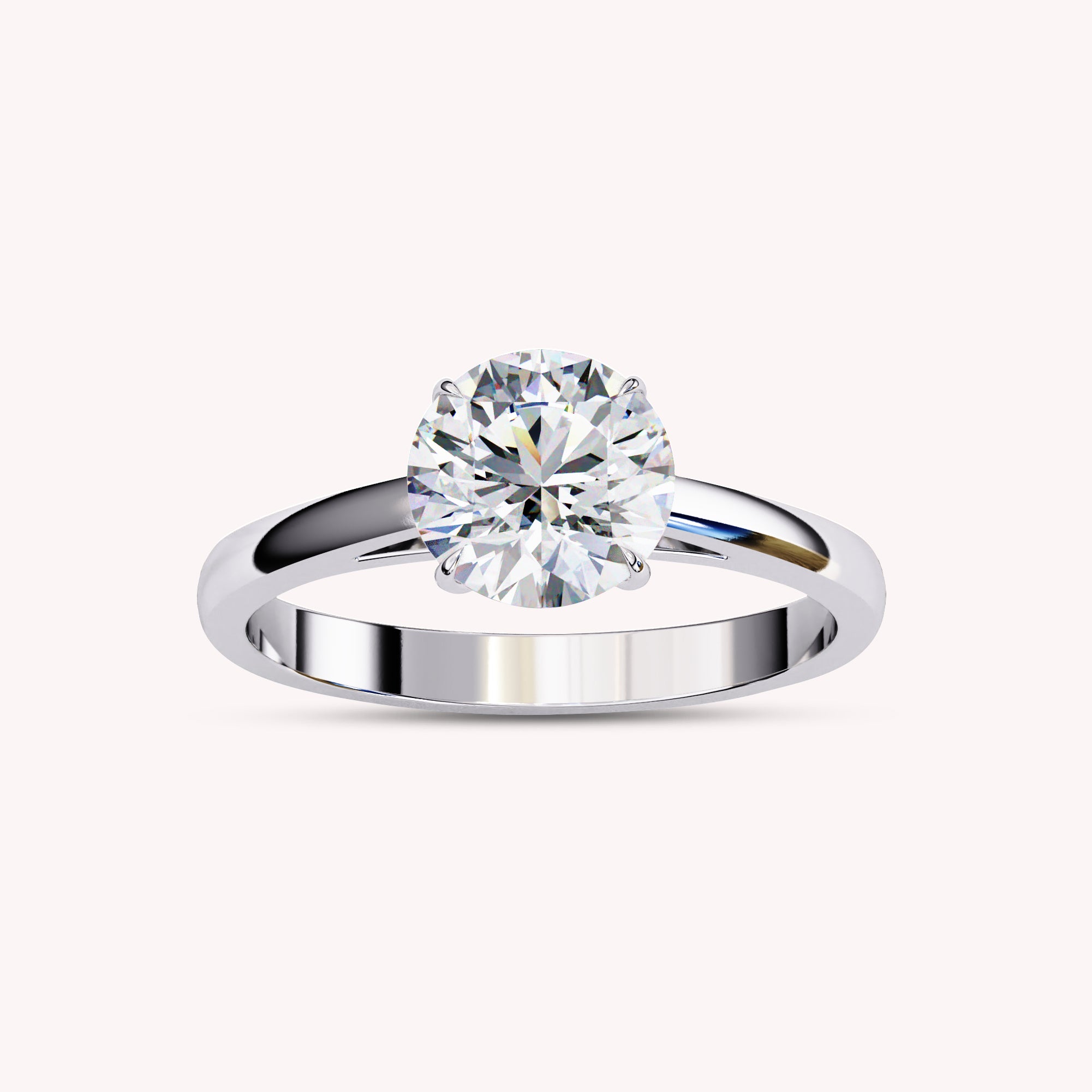 4-Prong Solitaire Lab Grown Diamond Engagement Ring