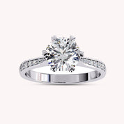 7MM Solitaire Lab Grown Diamond Engagement Rings