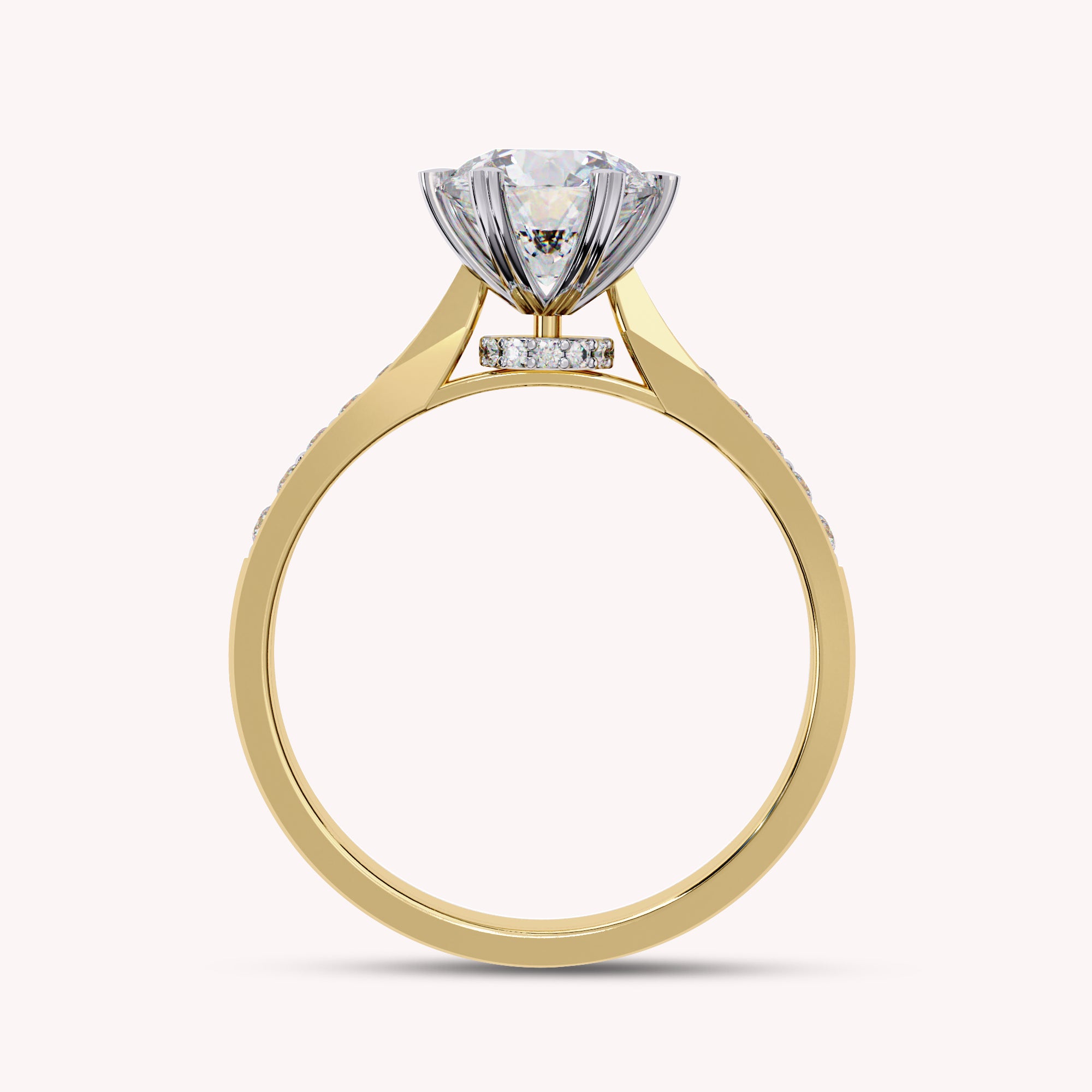 7MM Solitaire Lab Grown Diamond Engagement Rings