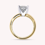 Solitaire Curved Shank Ring In Lab Grown Diamond