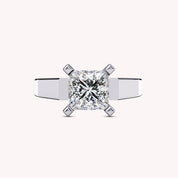 Solitaire Style Flat Shank Band Ring In Lab Grown Diamond