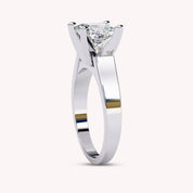 Solitaire Style Flat Shank Band Ring In Lab Grown Diamond