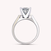 Solitaire Style Flat Shank Band Ring In Lab Grown Diamond