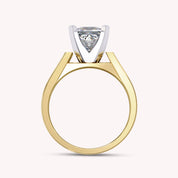 Solitaire Style Flat Shank Band Ring In Lab Grown Diamond