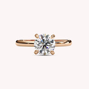 6.8MM Solitaire Engagement Lab Grown Diamond Ring