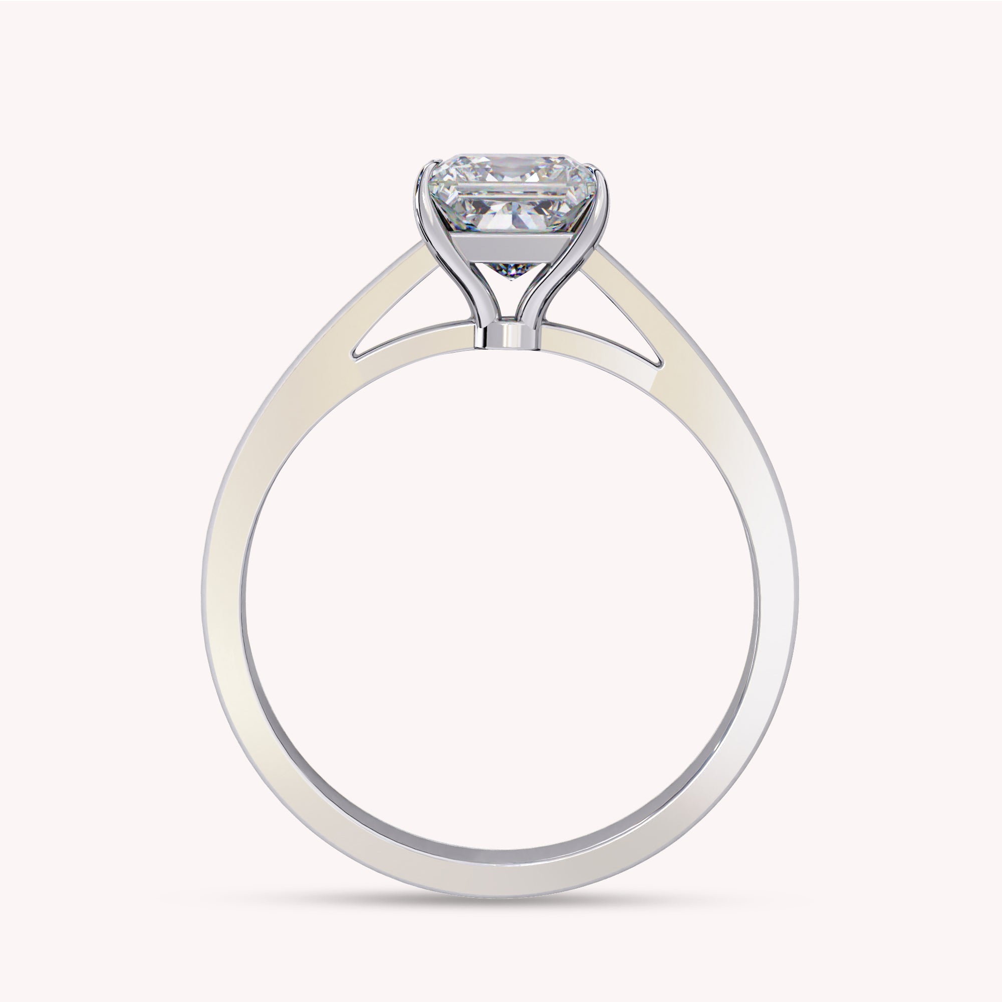 5.5MM Princess Cut Solitaire Lab Grown Diamond Ring