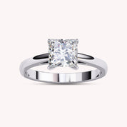 5.5MM Princess Cut Solitaire Lab Grown Diamond Ring