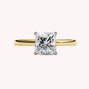 5.5MM Princess Cut Solitaire Lab Grown Diamond Ring