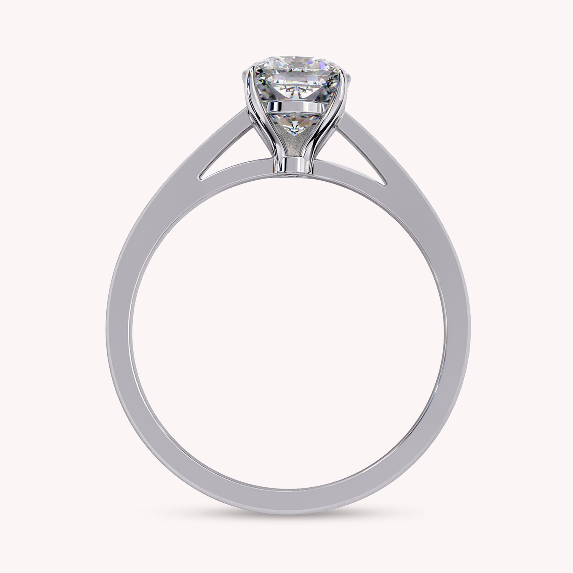 6.5MM Cushion Solitaire Lab Grown Diamond Promise Rings