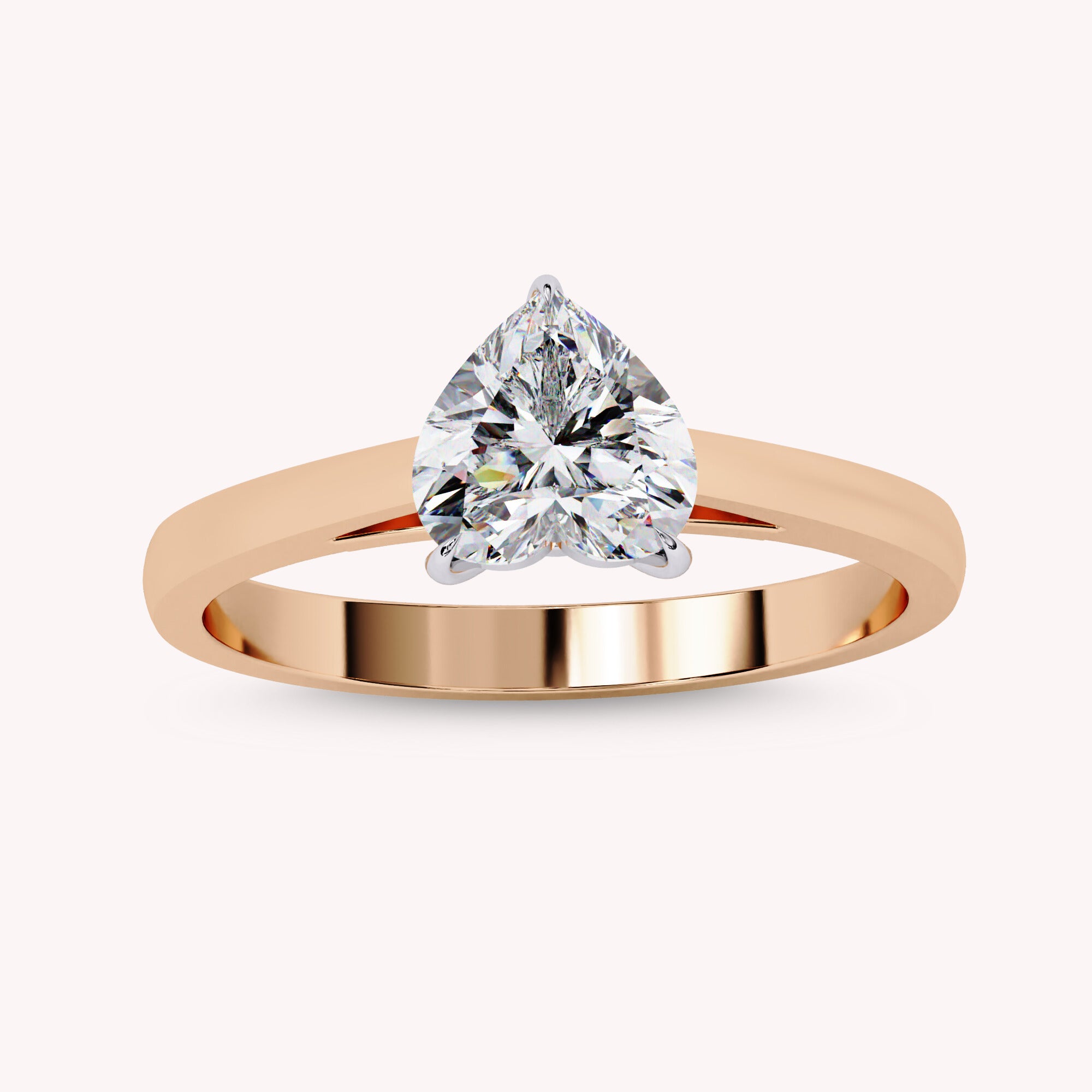 Solitaire Heart Lab Grown Diamond Promise Ring