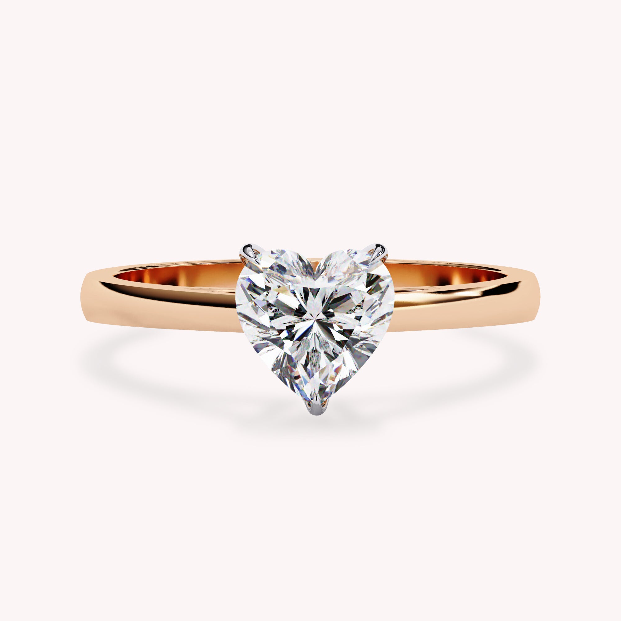 Solitaire Heart Lab Grown Diamond Promise Ring